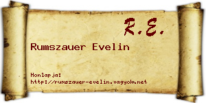 Rumszauer Evelin névjegykártya