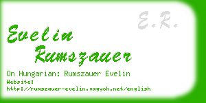 evelin rumszauer business card